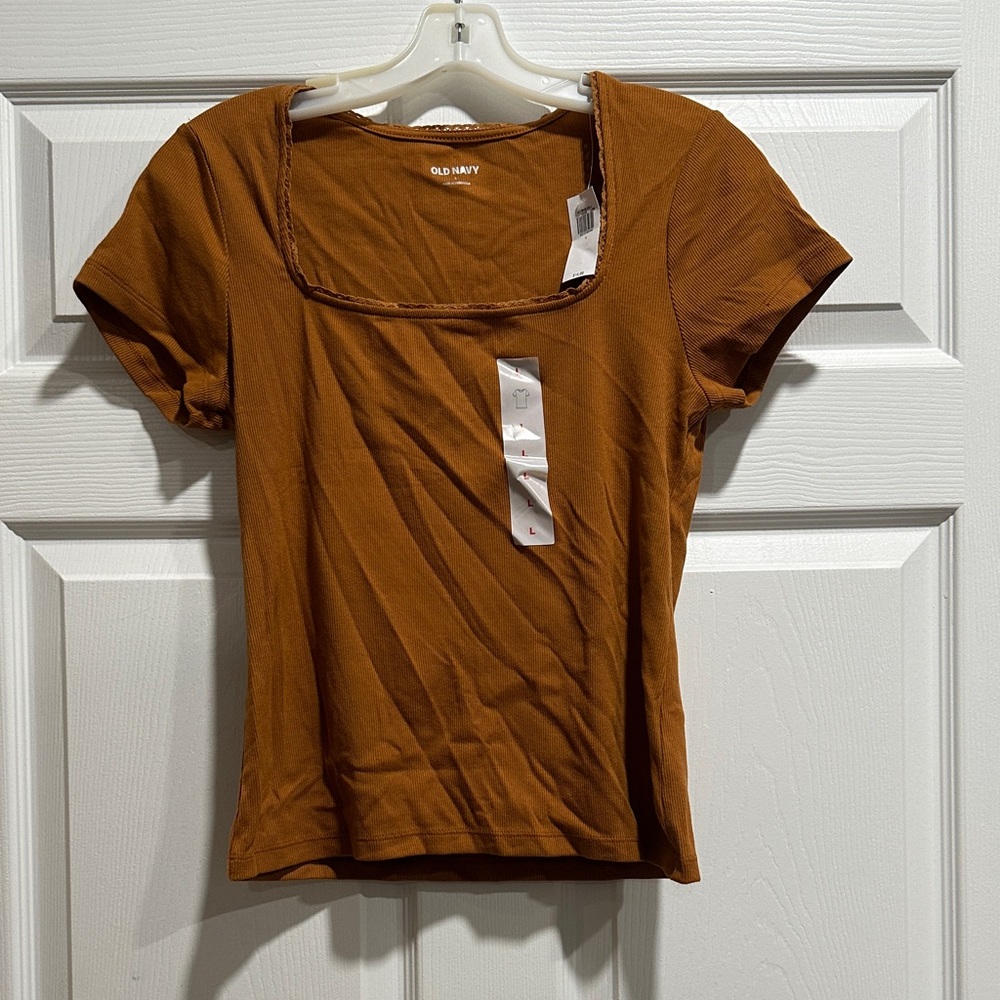 Old Navy Women's Tan Short Sleeve Top